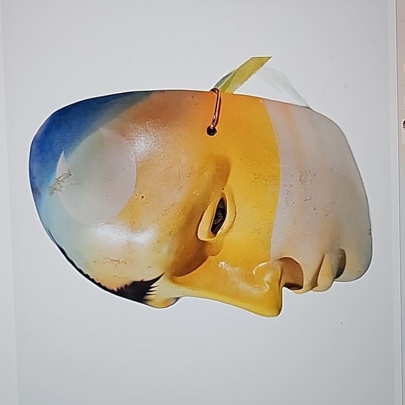 Vintage About Face Clay Art Mask Wall Art Masquerade Rare Collectible - Picture 8 of 9